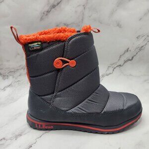 L.L. Bean Ultralight Winter Boots Grey Orange Snowboots Women's 8 (Youth 6)